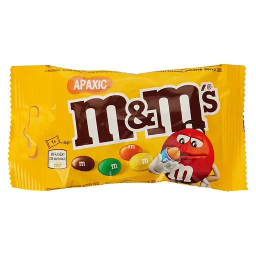 Набір: драже M&M's з арахісом 45 г + гумка жувальна Orbit Winterfresh драже 14 г - фото 2