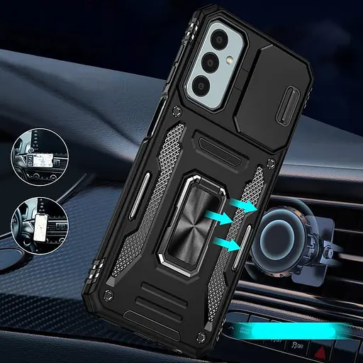 Ударостійкий чохол Epik Camshield Army Ring для Samsung Galaxy A26 5G Чорний / Black - фото 2