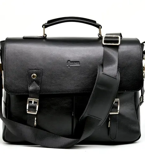 Чоловіча шкіряна сумка TARWA 36х27х10 см sum0026060 - фото 2