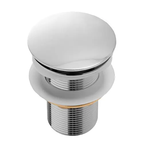 Донний клапан для умивальника Yoka click-clack без переливу хром BK.POP-14-BP-CHR, Хром - фото 4