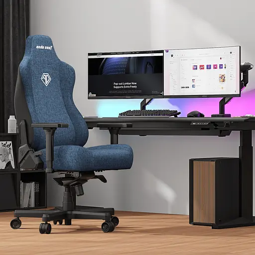 Геймерское кресло Anda Seat Kaiser 3E XL Dark Blue Fabric (AD23YC-XL-09-S-CF-S01) [148763] - фото 9