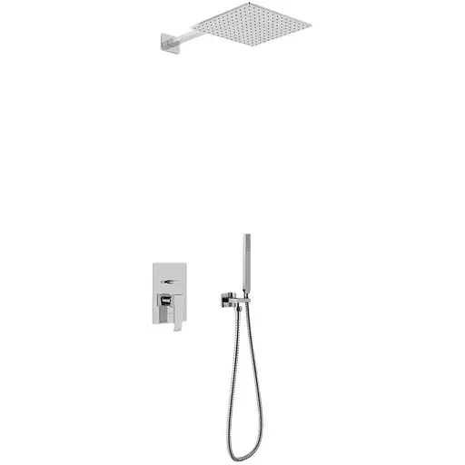 Душова система Kohlman Axis 25 chrome + BOX прихованого монтажу QW210NQ25, Хром - фото 1