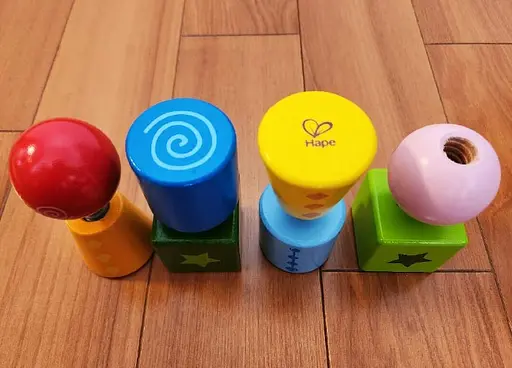 Набір дерев'яних блоків Hape Закрути E0416 Набір дерев'яних блоків - фото 2