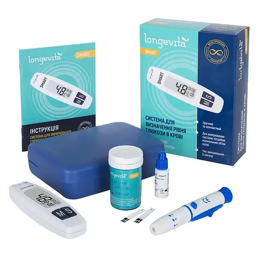 Глюкометр Longevita Smart Система для визначення рівня глюкози в крові (6397645) - фото 2
