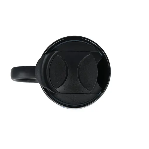 Керамічний кавовий кухоль OldBro Black Ukraine 400 мл з корковим дном і кришкою - фото 3