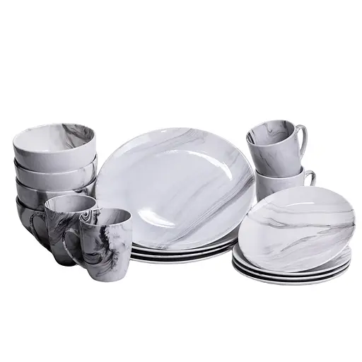 Столовий сервіз порцеляновий Elama 16 предметів MD-16-1B