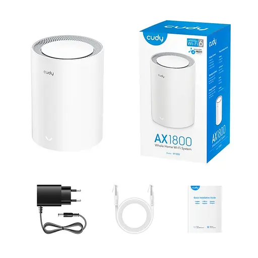 Маршрутизатор WiFi Mesh-система WiFi 6 Cudy M1800 (1-Pack) двухдиапазонный гигабитный AX1800 (73-00518) - фото 4