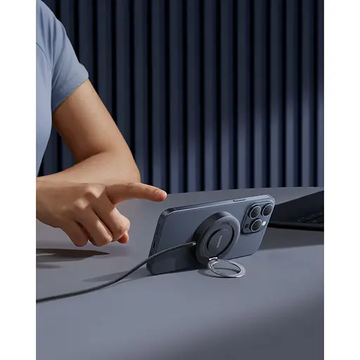 Бездротовий зарядний пристрій Baseus Simple Mini4 15W Universal Explorer Edition Cosmic Black (P10273300121-01) [151030] - фото 9