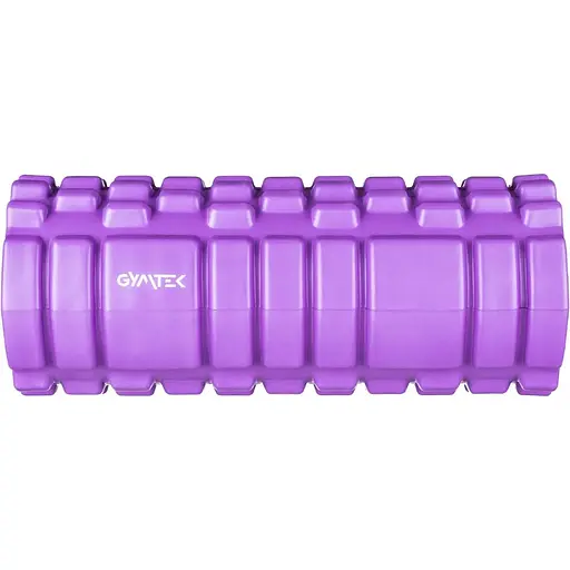 Массажный ролик Gymtek для йоги и фитнеса EVA 33x14см фиолетовый - фото 2