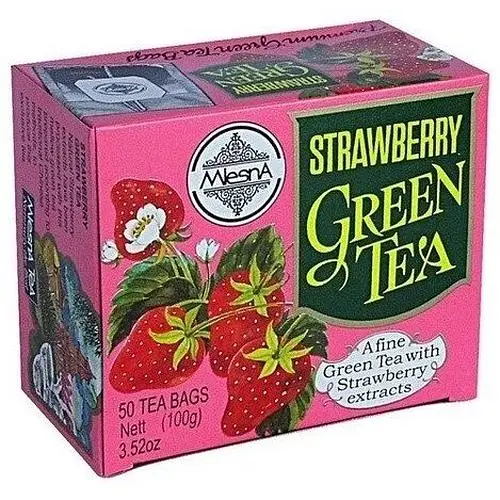 Чай зелений Mlesna Полуниця в пакетиках паперова коробка 100 г - фото 1