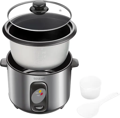 Рисоварка Sencor 500Вт 1.5л нержавіюча сталь сірий - фото 5