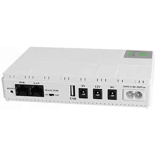 ИБП UPS для роутера DC1018P 12V/ 9V/ 5V 10400 mAh 18W для устройств постоянного тока DC белый