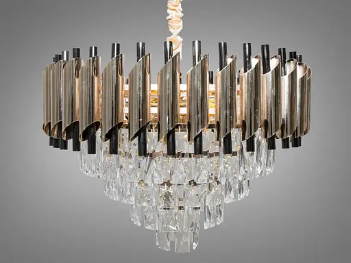 Символ стилю та затишку, підвісна кришталева люстра, 9 ламп - фото 4