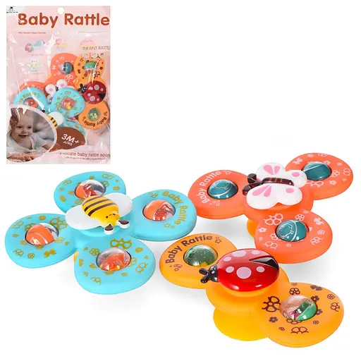 Дитяче брязкальце "Комахи" 6329 спінер, на присосці - фото 2