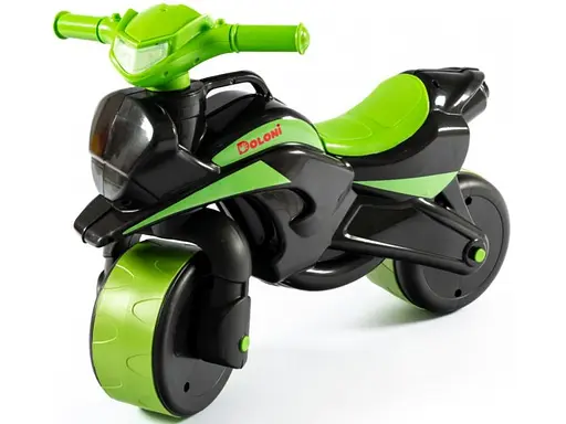 Мотоцикл - толокар Doloni Toys черный - фото 1
