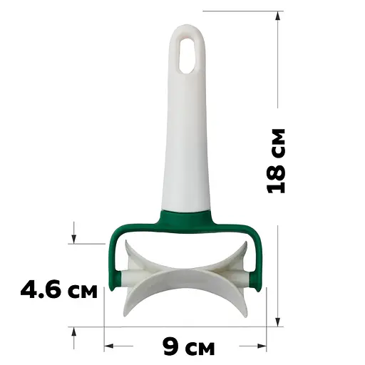 Ролик кулинарный нож для вырезания из теста кругов для вареников, пельменей, печенья, LY Зелёный 84398 - фото 6