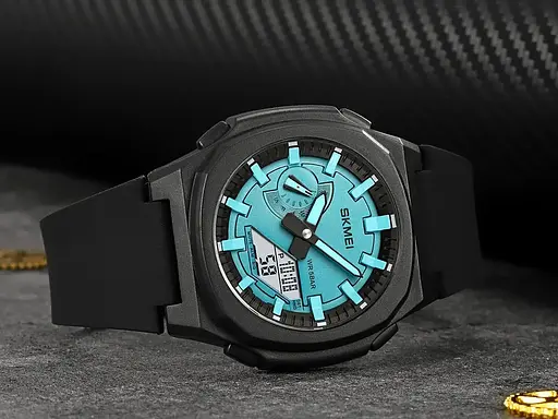 Часы мужские наручные Skmei 2091 (Черный/Голубой/Белый) - фото 5