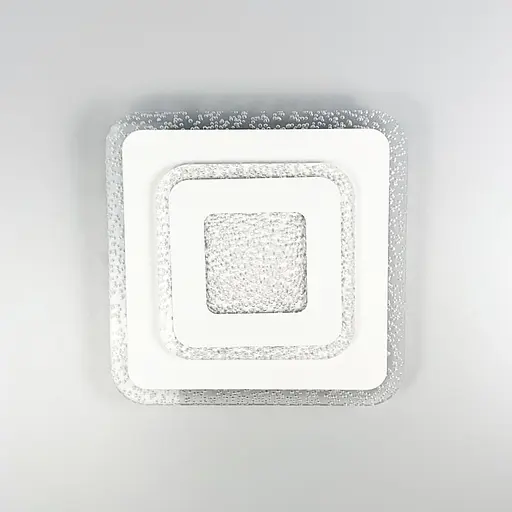 Cвітильник LED з прозорим акриловим розсіювачем 25х25 см | Line F | Арт. 2234-250 Q WT - фото 1