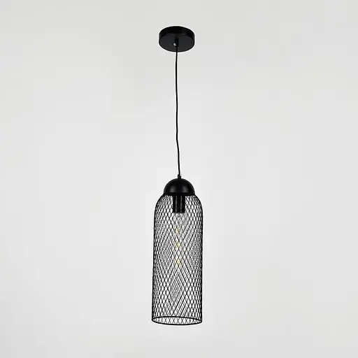 Підвісний чорний світильник Tori Ø 15х45 см | Line F | Арт. J069 BK+BK - фото 1