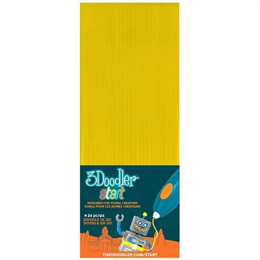 Набор стержней для 3D ручки 3Doodler Start 24 шт Желтый (3DS-ECO04-YELLOW-24) [113410]