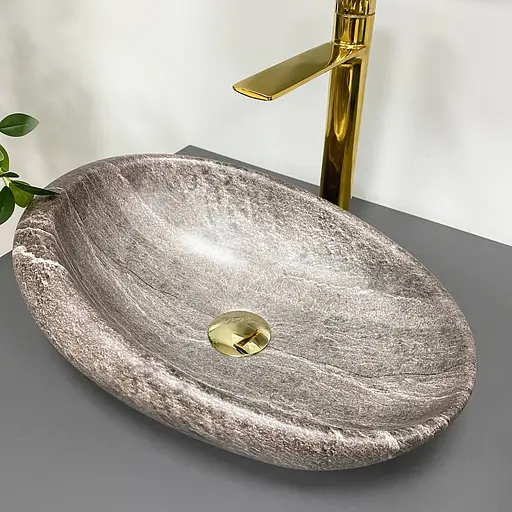 Умивальник VBI Vicenza dark stone matt накладний VBI-014804, Коричневий - фото 4