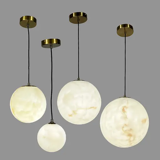 Підвісний світильник-куля з імітацією мармуру Ø 28 см Line F SGJ27-280 - фото 5