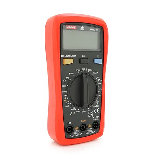 Мультиметр UNI-T UT133B Измерение: V(AC/DC), A(DC), Ω, C, NCV. Функции: проверка батарей, тест диодов, прозвонка - фото 1