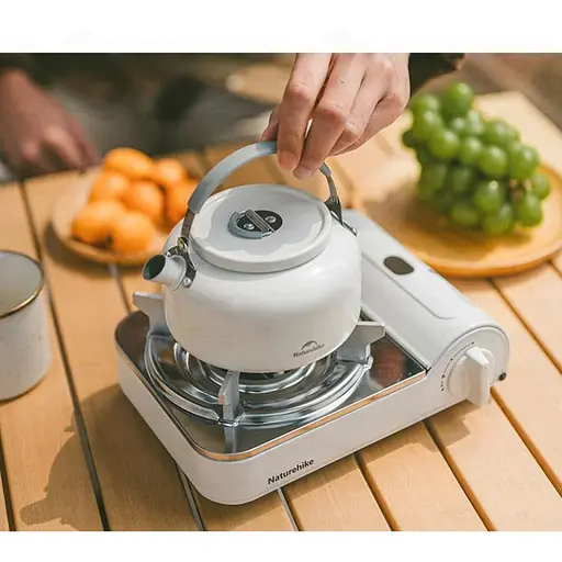 Чайник з керамічним антипригарним покриттям Naturehike CNK2450CF013 0.8л алюміній (Білий) - фото 8