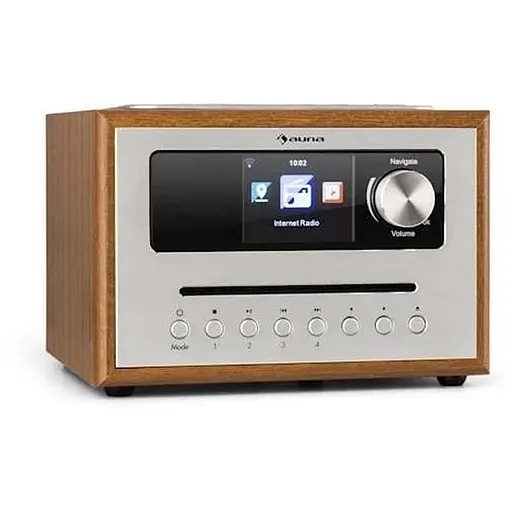 Радио-интернет Auna Silver Star CD Cube (10033003) Коричневый