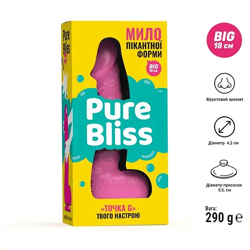 Крафтове мило-член із присоскою Pure Bliss Big Pink - фото 6
