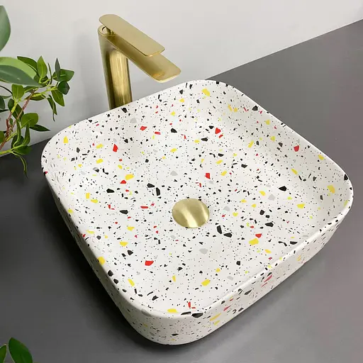 Умивальник VBI Alghero S terazzo glossy накладний VBI-013302, Цветной - фото 3