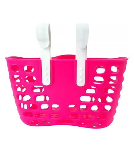 Корзина на детский велосипед / самокат 23х16х16 см розовая (G0002001) - фото 2