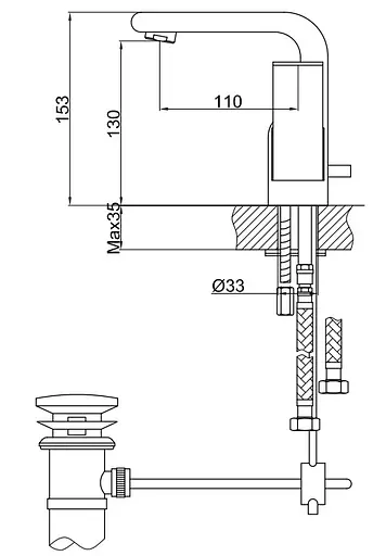 Смеситель для умывальника Kohlman Saxo хром QB100S Хром - фото 3