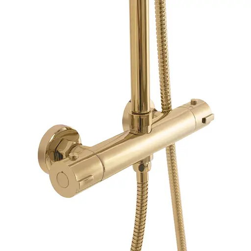 Душовя система Rea Bliss з термостатом gold REA-P8806, Золотий - фото 5