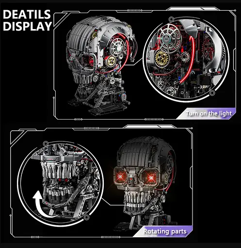 Конструктор череп MJI Skeleton механічний від  для дітей та дорослих  1099 деталей - фото 7