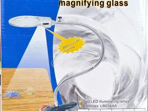 Лупа двойная на гибкой ноге с зажимом MG 15122-C с LED-подсветкой 2х и 6-кратное увеличение - фото 9