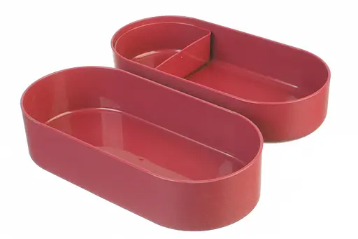 Ланч-бокс эко на 2 яруса с приборами Laprida 28 Красный 900 мл (64-668) - фото 4