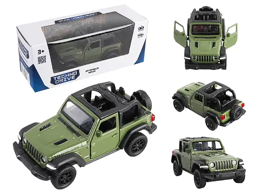 Автомодель Jeep Wrangler Rubicon 2021, 250339, зеленый