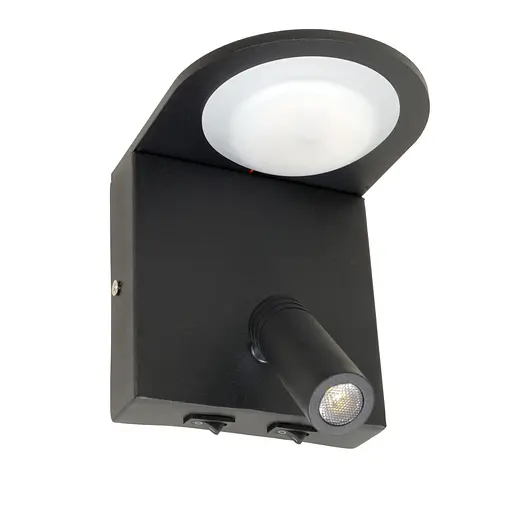Подсветка направленного света настенная накладная LED лофт AL-532/7W + 3W BK