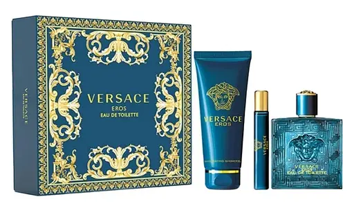 Набор Versace Eros 100 мл туалетная вода, 10 мл туалетная вода, 150 мл гель для душа - фото 2
