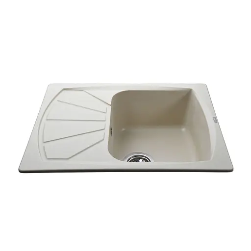 Гранитная мойка Globus Lux Tana слоновая кость 650x500 мм, Бежевый - фото 4