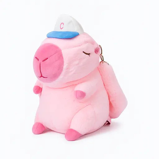 Рюкзак плюшевый Капибара, 30x20x22 см, 1 отделение, застежка-молния, YG0057 (в ассортименте)