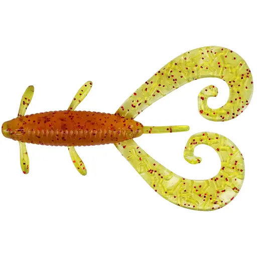 Силікон Reins G-Tail Twin 2" 566 Motor Oil Red Flake (10 шт/уп)