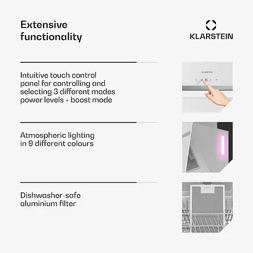 Вытяжка Klarstein BigBite 60 (10045554) - фото 5