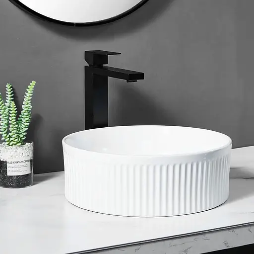 Умивальник Rea Selina white накладний REA-U6945, Білий - фото 6