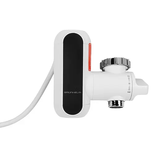 Електронагрівач проточної води EWH-1X-3QC-LED 3 кВт, з LED дисплеєм, до +60 град Grunhelm (134547)