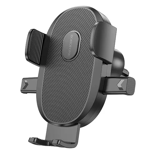 Автотримач для телефона BOROFONE BH92 Grand one-button car holder(air outlet) Black - фото 1