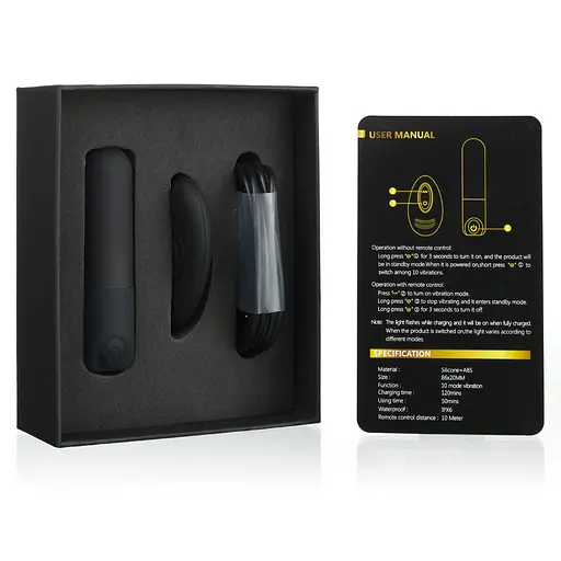 Міні-вібратор Inty Toys Pulse 12 см (чорний) - фото 3