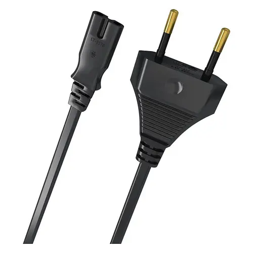Кабель питания высококачественный OEHLBACH Powercord C7 CEE 7/16 Black 1.5m - фото 1