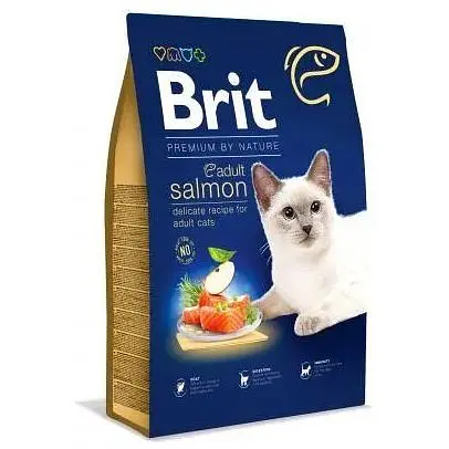 Сухой корм Brit Premium Cat Nature Adult Salmon для кошек с лососем 8 кг - фото 1